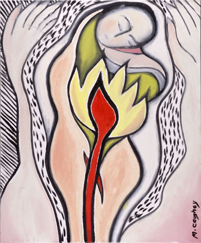Madonna with Cadmium Rising Lotus