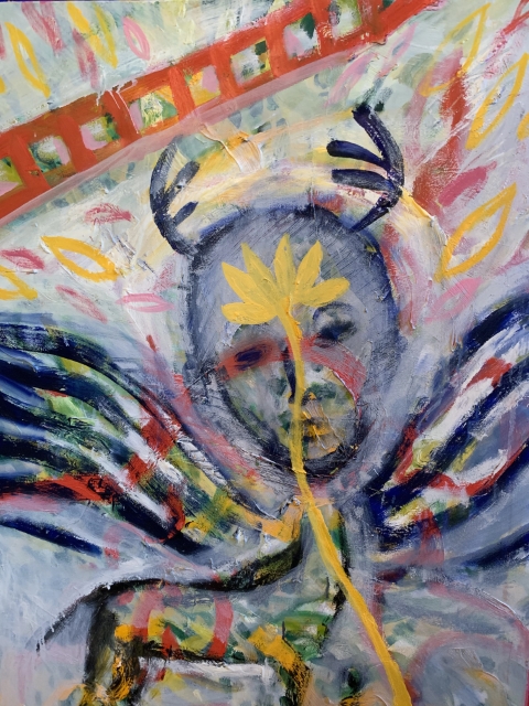 Winged Being with Antlers